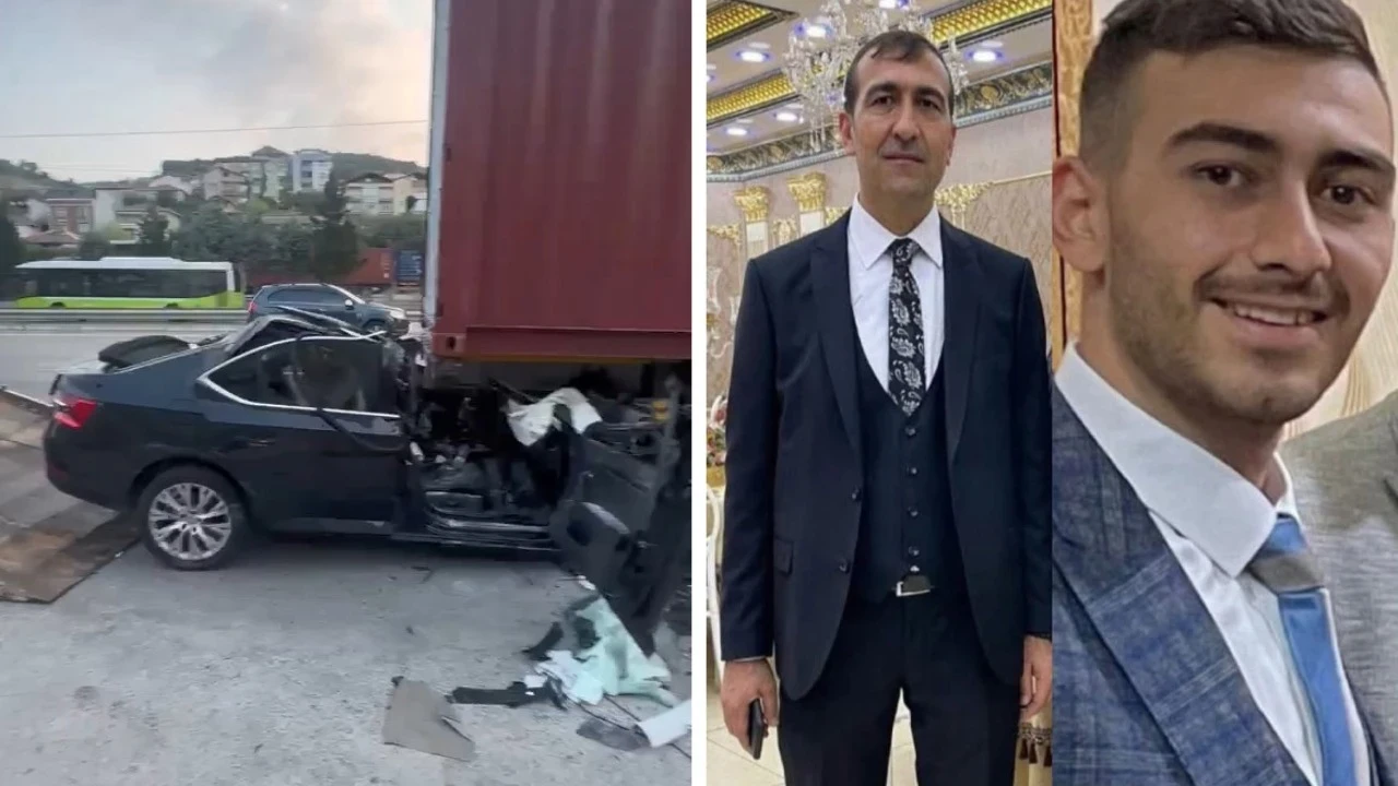 TIR'ın altına giren otomobilde baba ve oğlu kurtarılamadı