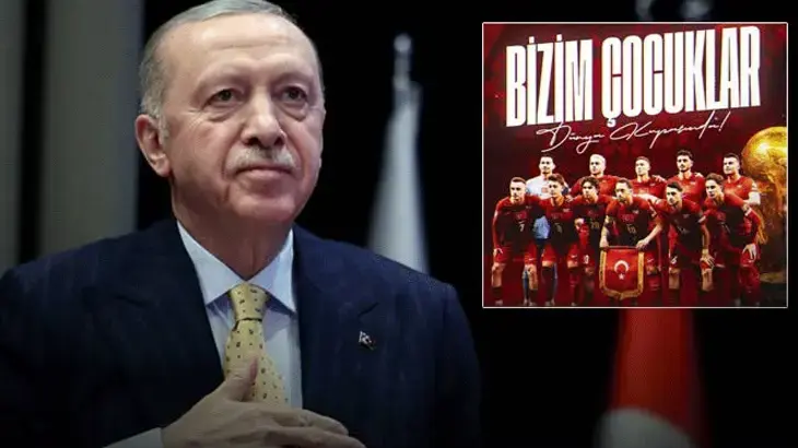 Cumhurbaşkanı Erdoğan, A Milli Futbol Takımı'na başarılar diledi