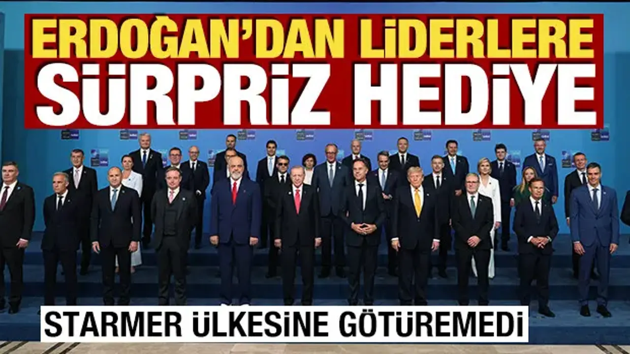 Cumhurbaşkanı Erdoğan'dan NATO liderlerine 'tabanca' hediyesi