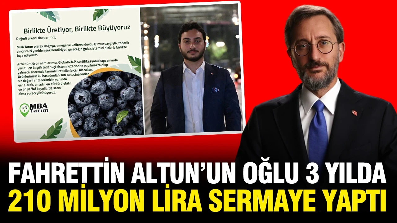 Fahrettin Altun'un oğlu babası görevdeyken şirket kurdu, 3 yılda 210 milyon lira sermaye yaptı