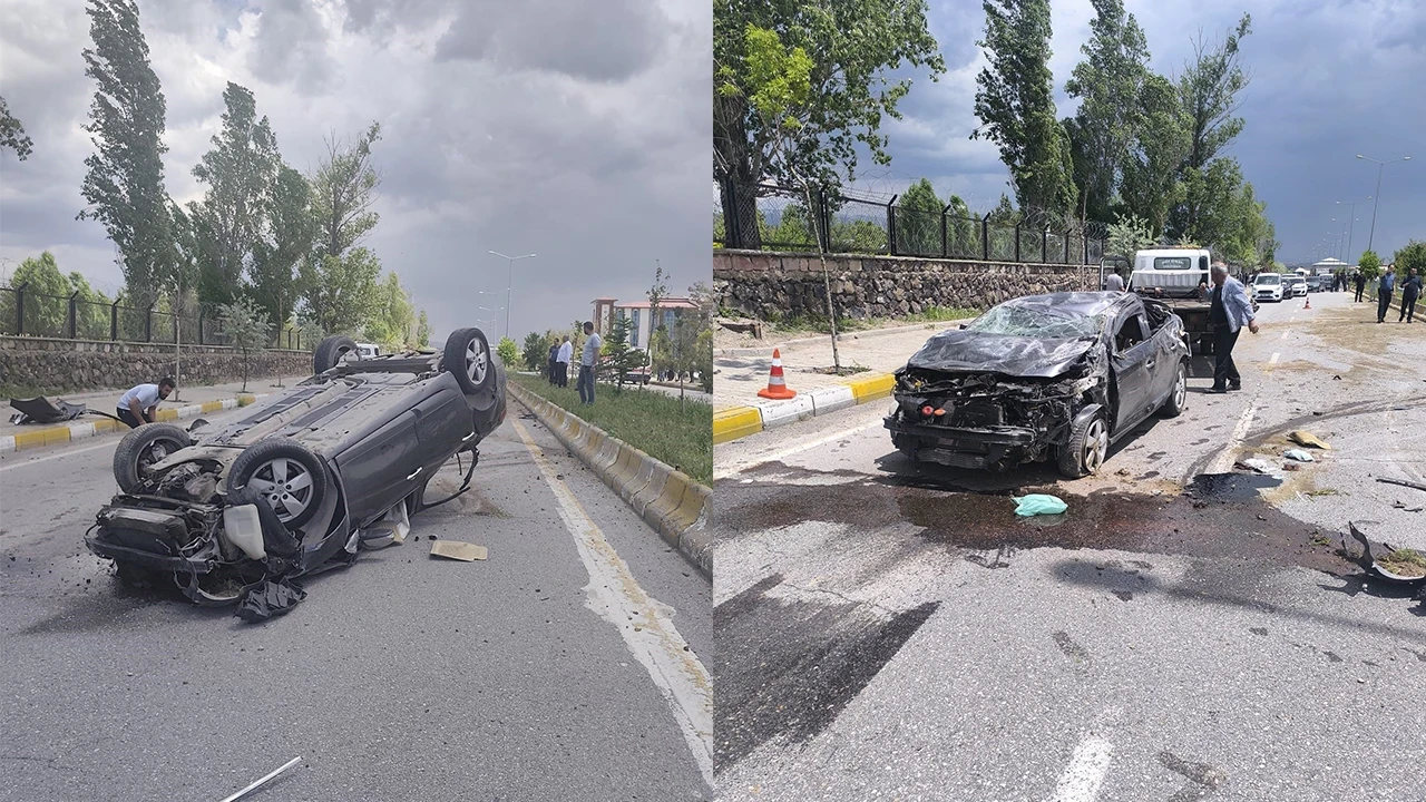 Ağrı'da trafik kazası: Araç takla attı, sürücü yaralandı