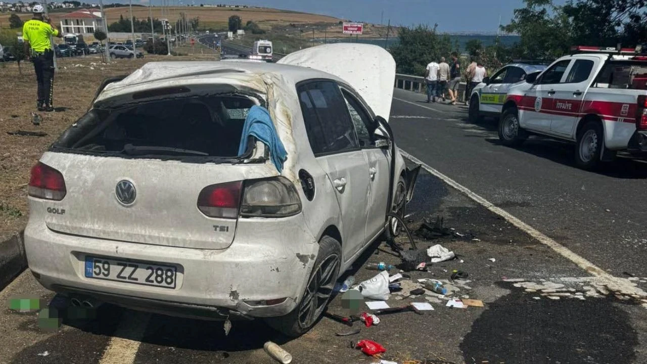 Nişanlı çiftin bulunduğu otomobil takla attı, gelin adayı ağır yaralandı