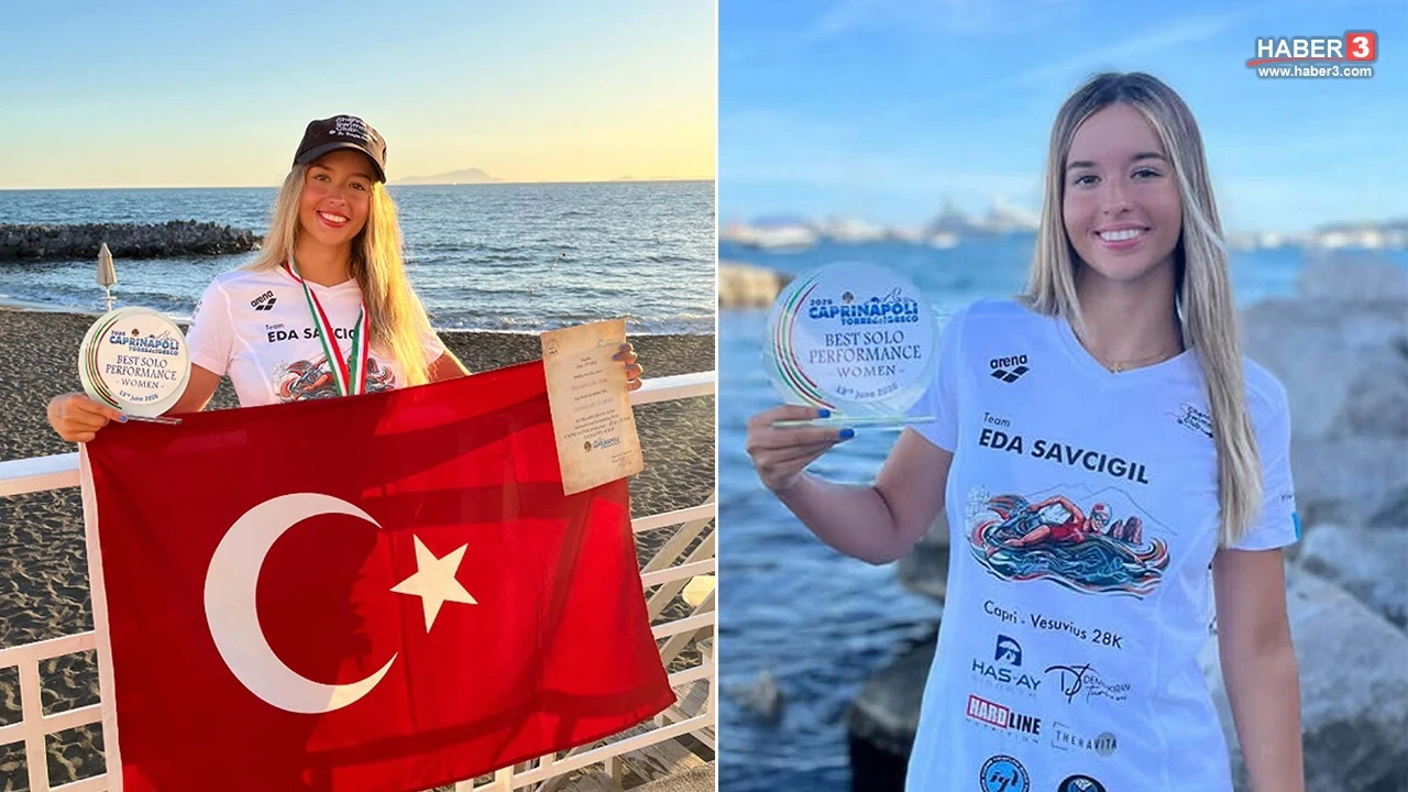 18 yaşındaki yüzücü Eda Savcıgil'den tarihi başarı! Rekoları altüst etti