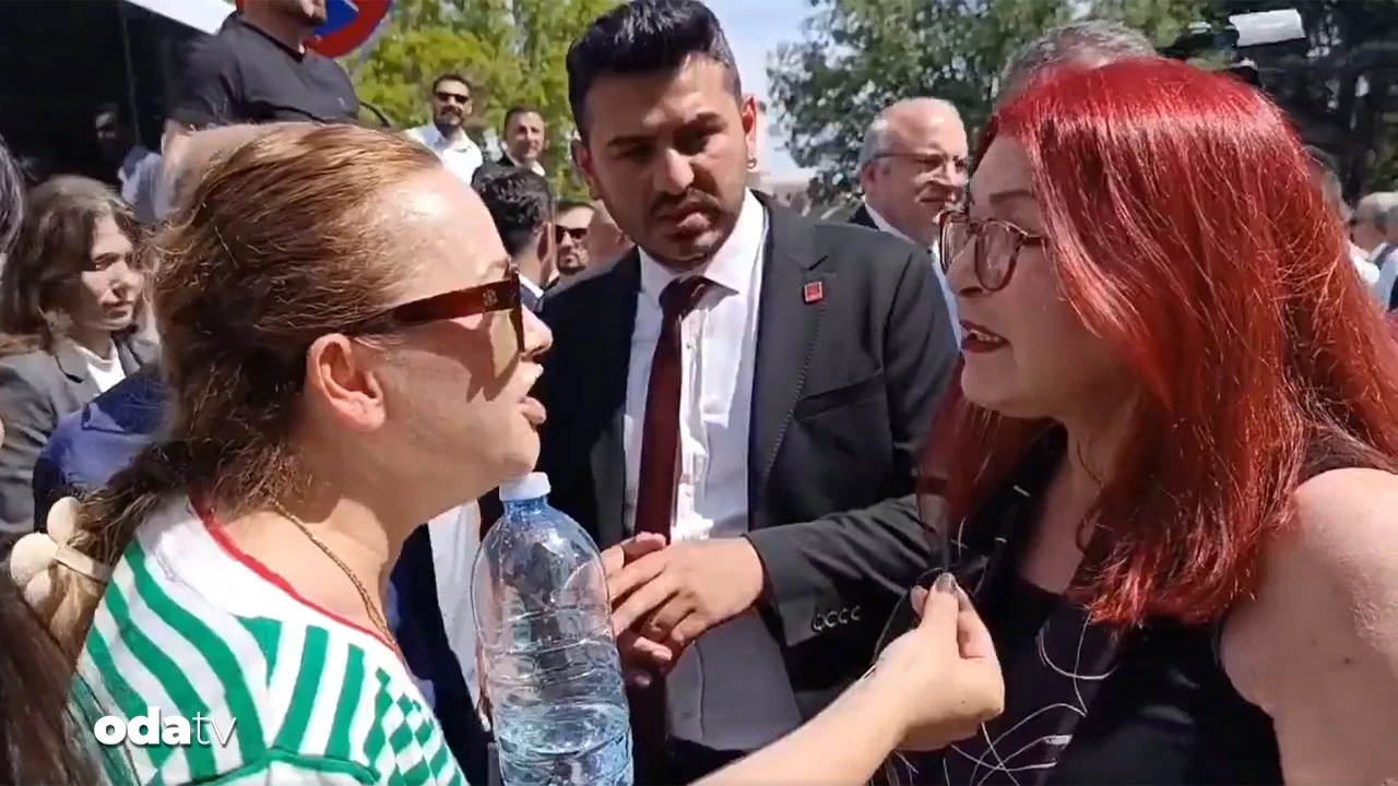 TBMM önünde kadınlar birbirine girdi: Özel-Kılıçdaroğlu kavgası