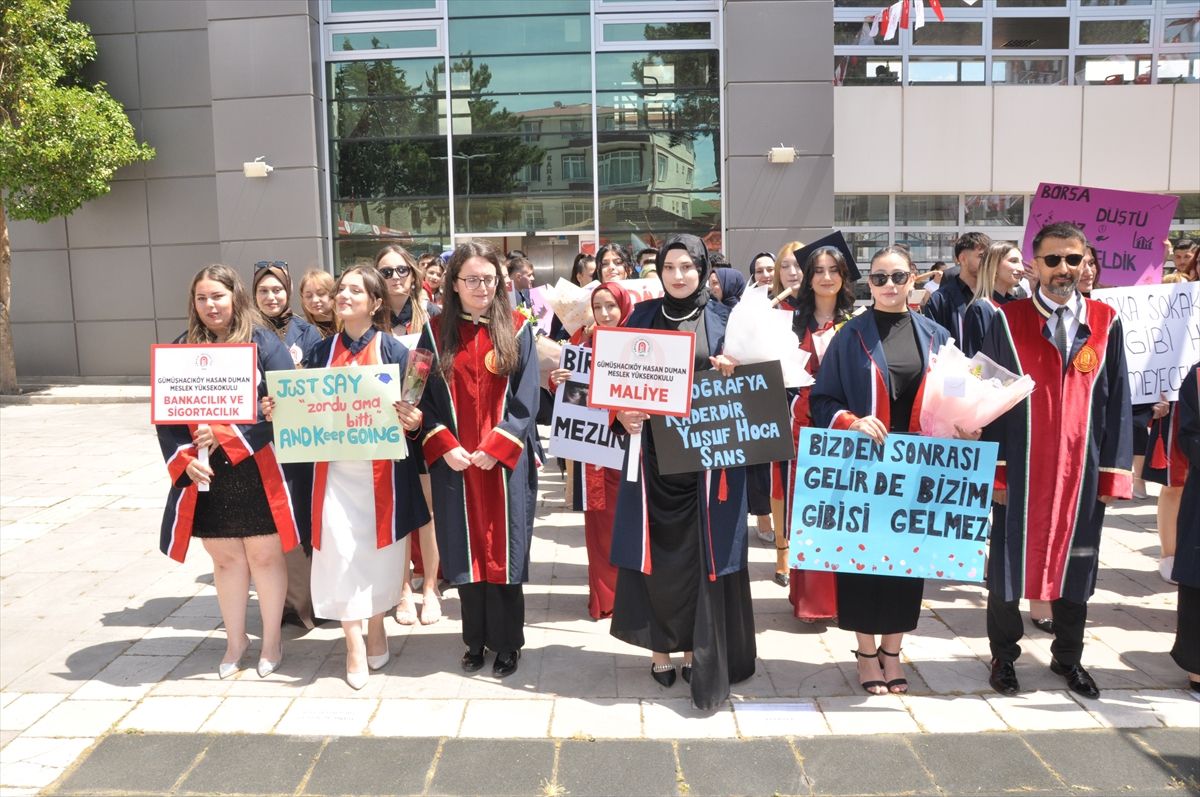 Gümüşhacıköy Hasan Duman Meslek Yüksekokulu'nda mezuniyet töreni düzenlendi