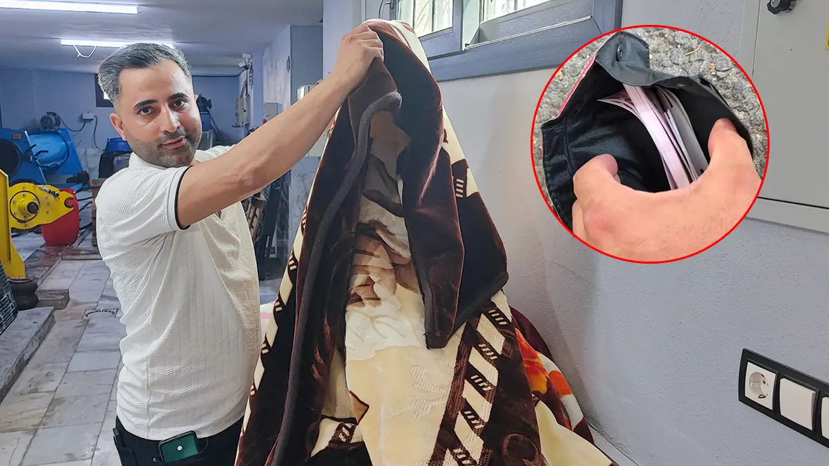 Yıkamak için verdiği battaniyeden ganimet çıktı! Yaşlı kadın para değil poşet peşine düştü