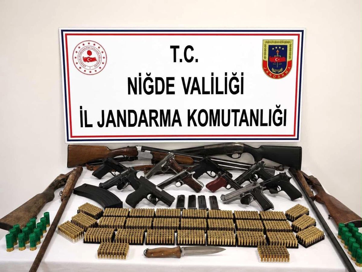 Niğde merkezli silah operasyonunda 14 şüpheli hakkında adli işlem başlatıldı