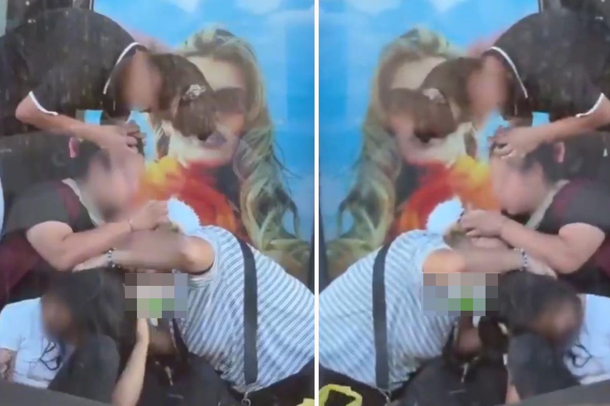 Kimseye aldırmadan saçlarındaki bitleri ayıkladılar