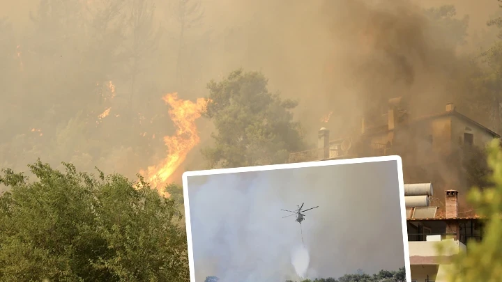 Fethiye'deki orman yangınında son durum: Havadan ve karadan müdahale sürüyor
