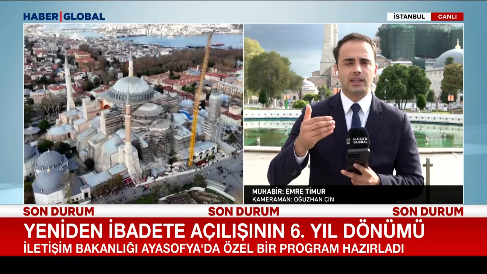 Ayasofya’nın ibadete açılmasının 6. yılı