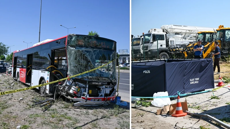 Ankara'da EGO otobüsü ile ticari araç çarpıştı: Bir kişi öldü, 9 kişi yaralandı