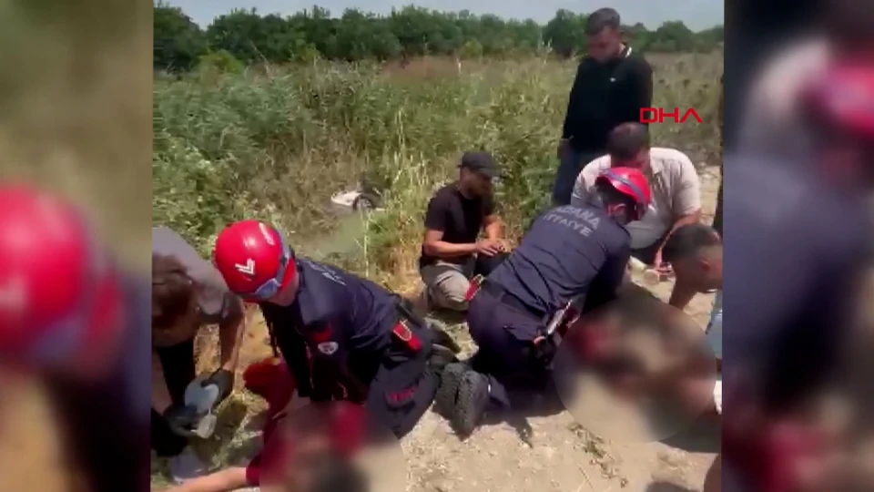 Adana'da sulama kanalında kalbi duran 2 kadın kalp masajıyla hayata döndürüldü