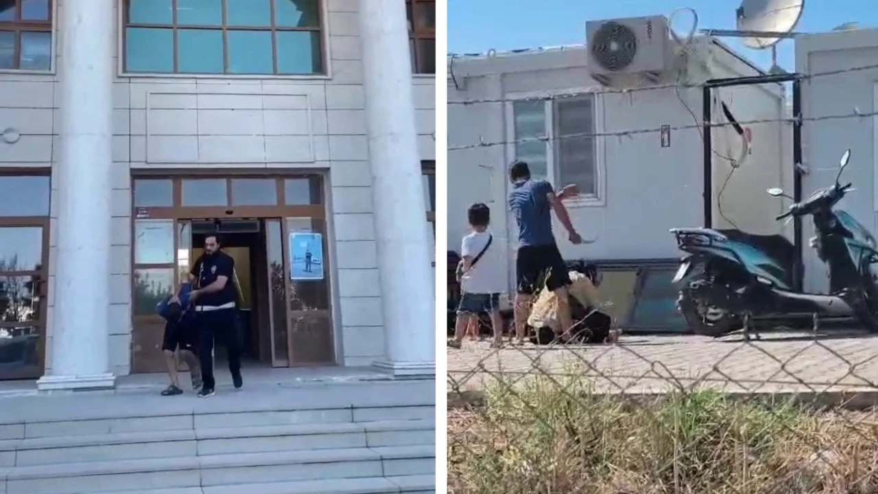 Çocuklarının gözü önünde eşini bıçakla tehdit edip dövdü, tutuklandı