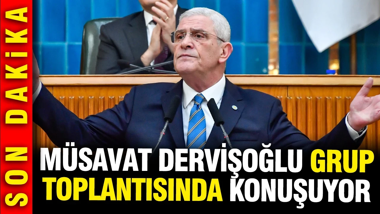 Müsavat Dervişoğlu grup toplantısında konuşuyor