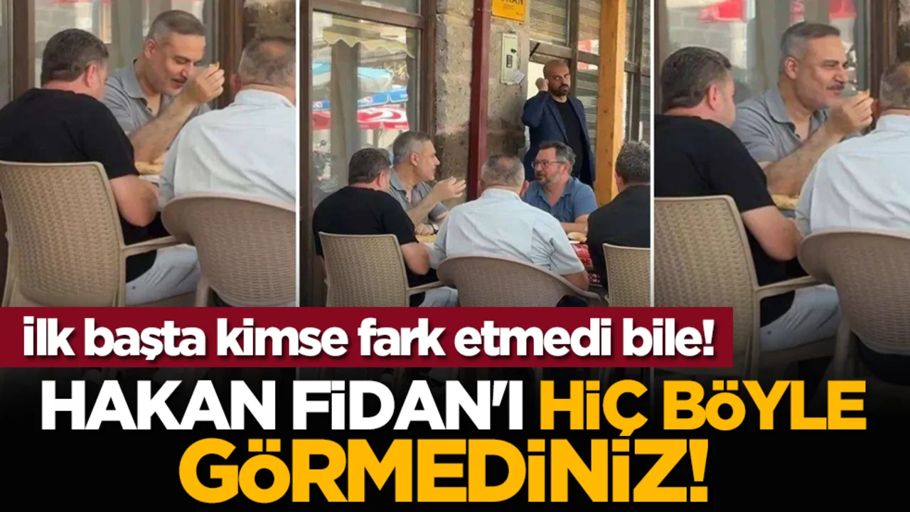 Hakan Fidan'ı hiç böyle görmediniz! İlk başta kimse fark etmedi bile!