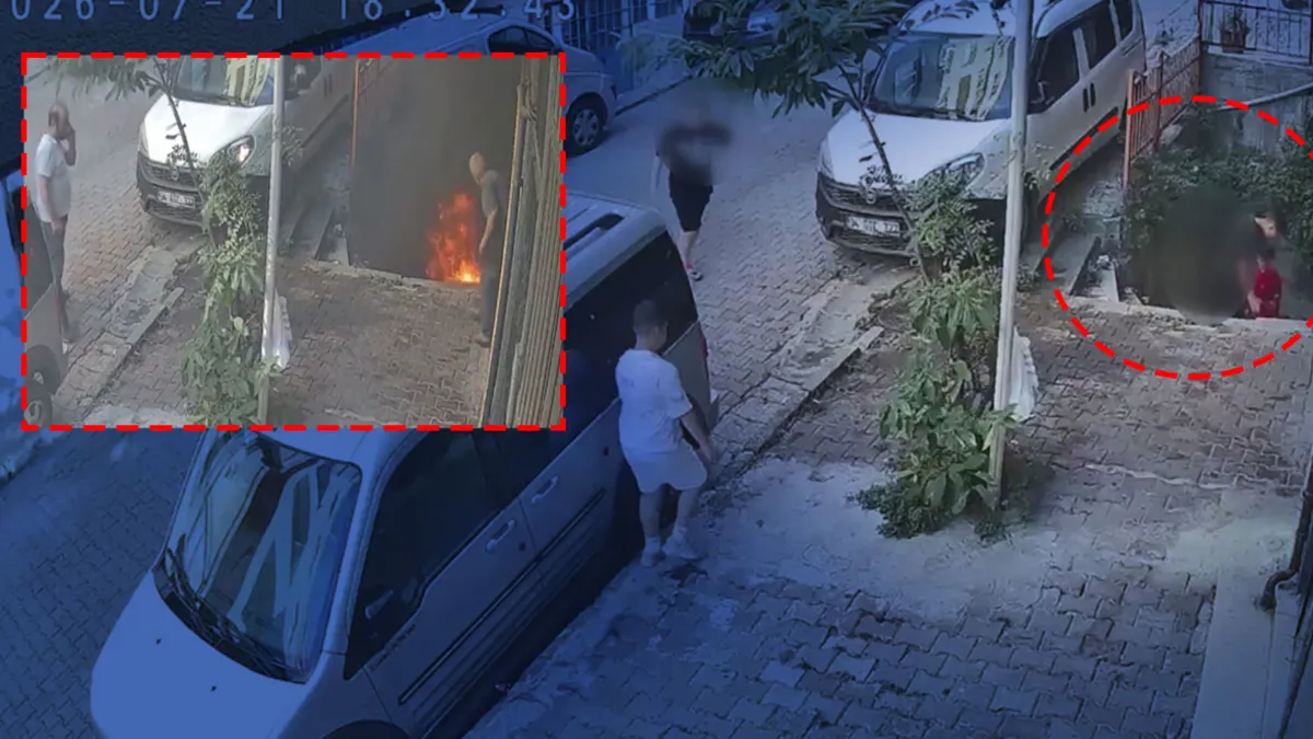 Kağıthane’de çocukların yaktıkları lastik bir anda alev aldı! KOAH hastası kadın hastaneye kaldırıldı: O anlar kamerada