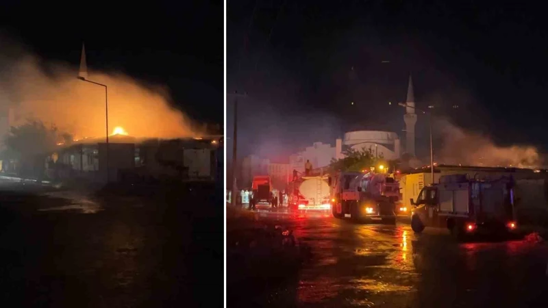 Adıyaman'da fırında başlayan yangın iş yerlerine sıçradı