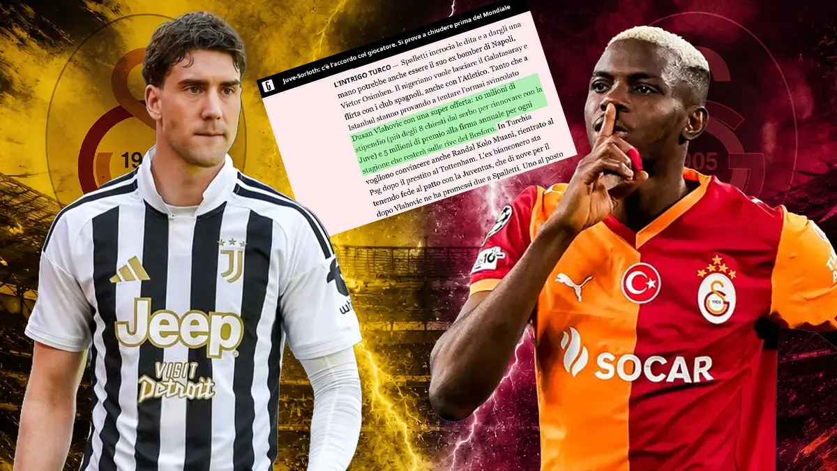 İtalyanlar duyurdu! Galatasaray'da Osimhen gidiyor, Vlahovic geliyor