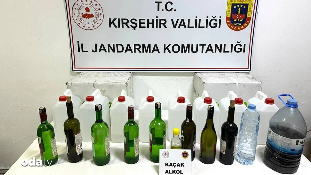 Kırşehir'de kaçak alkol operasyonu