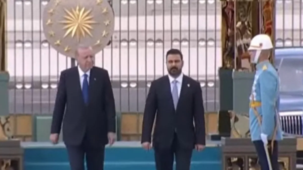 Başkan Erdoğan Irak Başbakanı Ali Zeydi'yi resmi törenle karşılyor