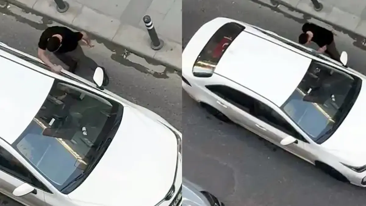 Avcılar'da kaza sonrası gergin anlar! Arkadaki otomobile yumruk atmaya başladı