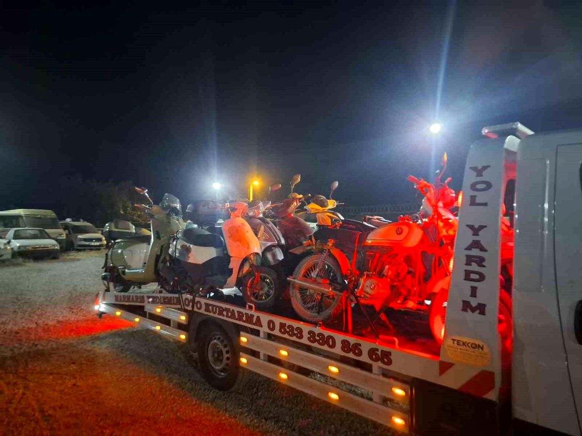 Datça'da motosiklet denetimi: "19 araç trafikten men edildi"