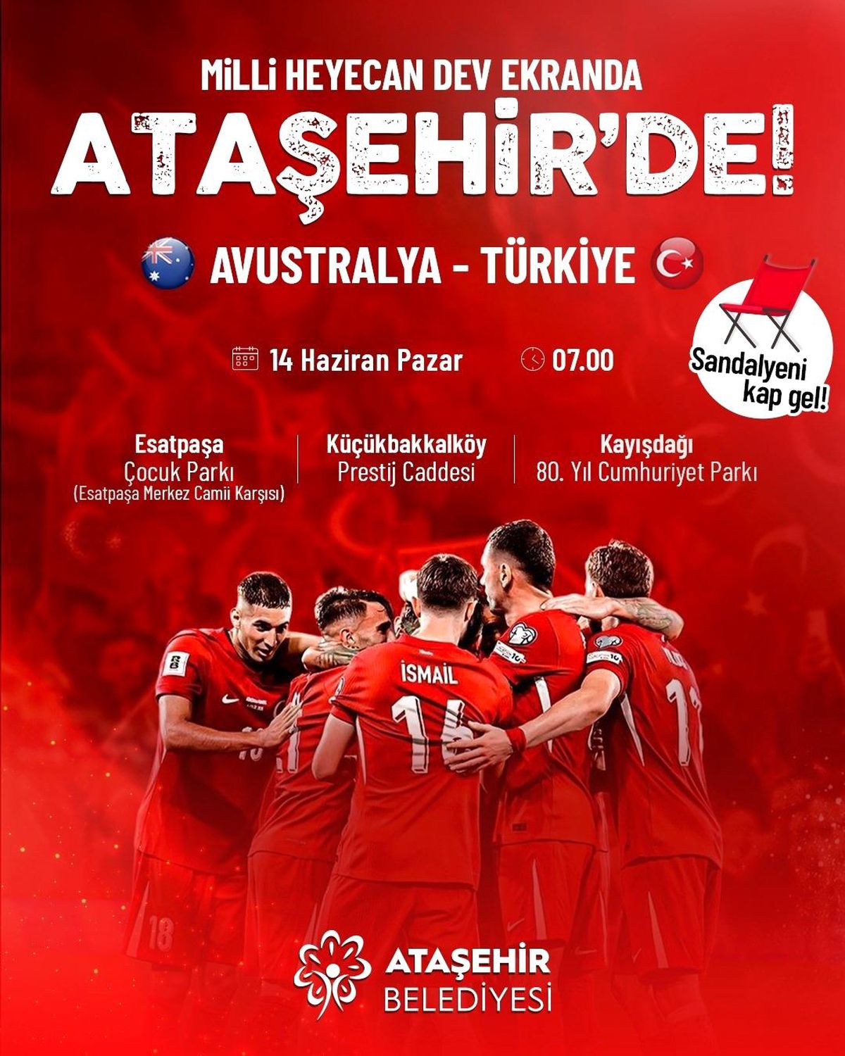 Dünya Kupası'ndaki milli heyecan dev ekranda