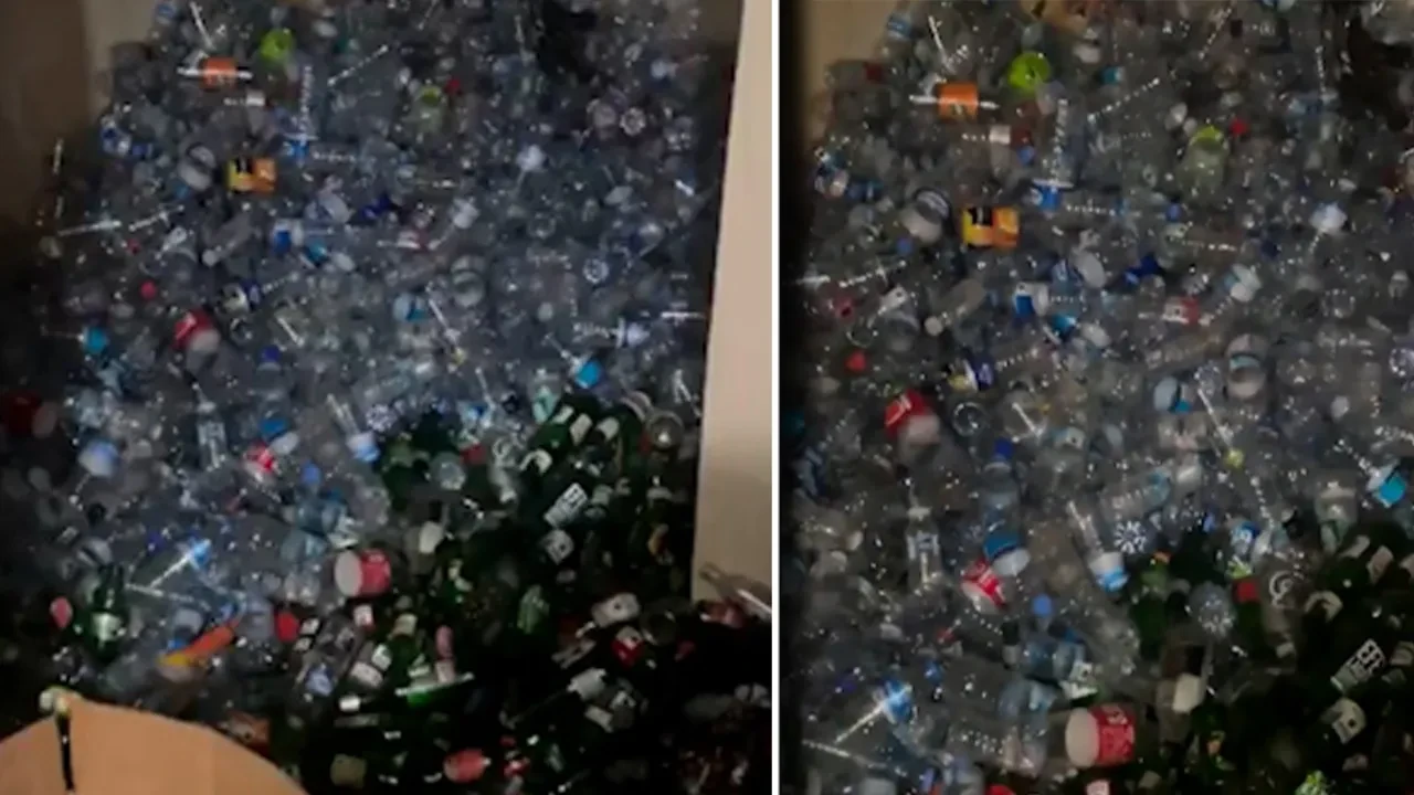 Odayı gören inanamadı! Depozito iadesi için evi şişe ile doldurdu: O anlar kamerada