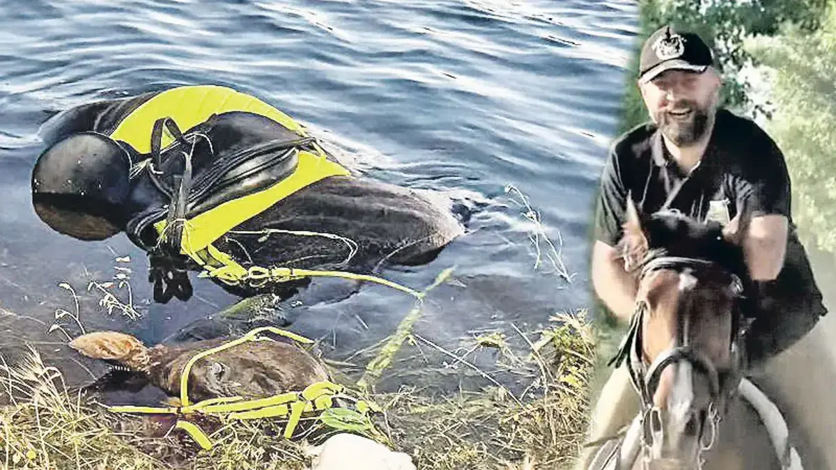 Atıyla birlikte gölette boğuldu