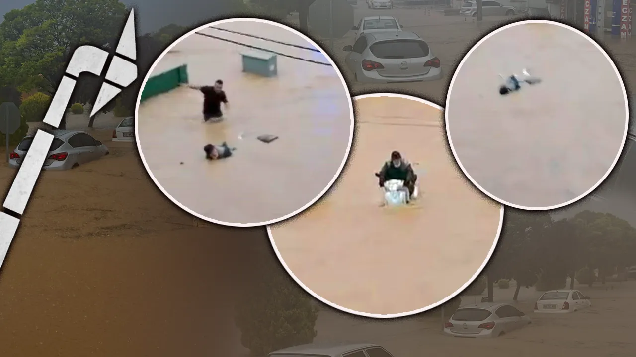Kırşehir'de korkutan görüntü! Motosikletiyle suya gömülen yaşlı adam ölümle burun buruna geldi