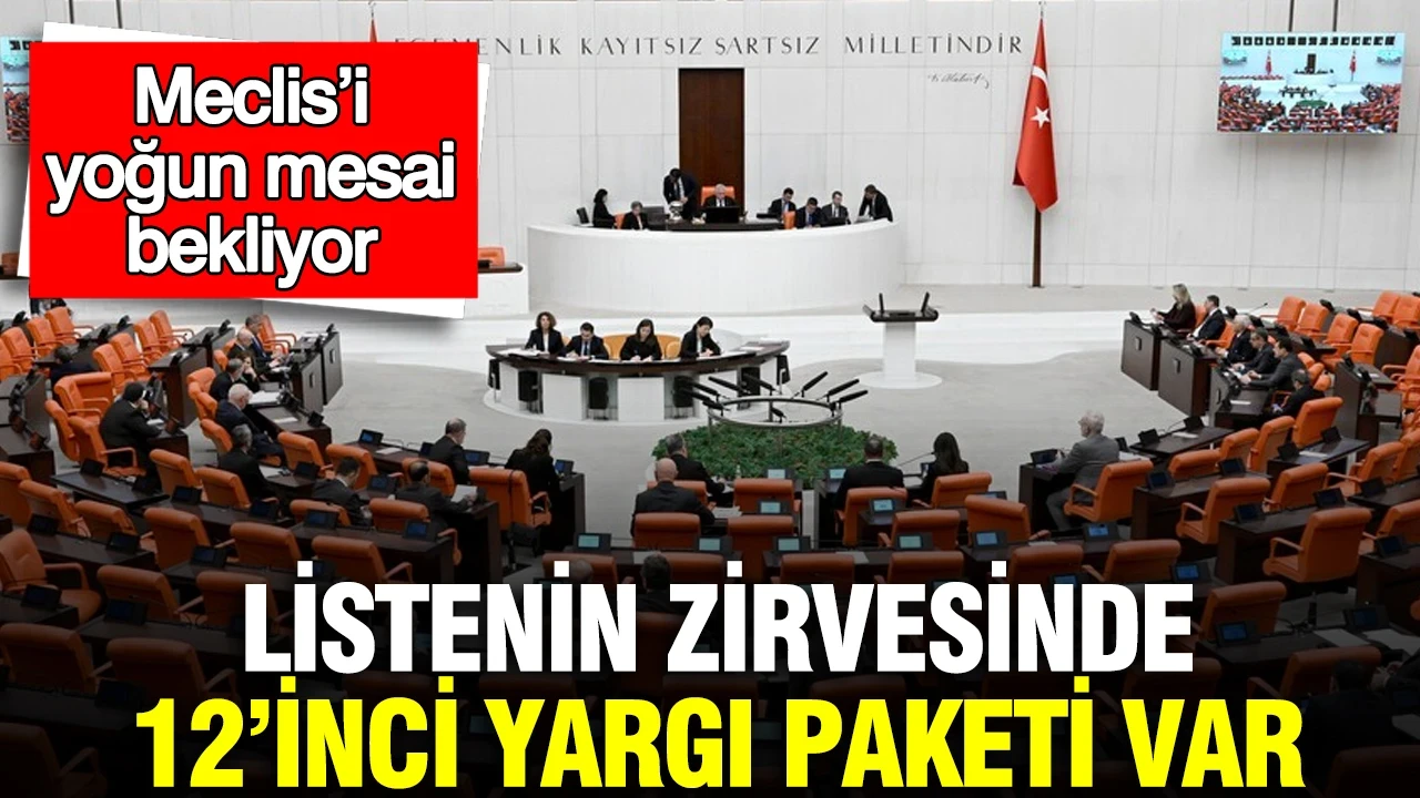 Meclis’i yoğun mesai bekliyor: Listenin zirvesinde 12’inci Yargı Paketi var