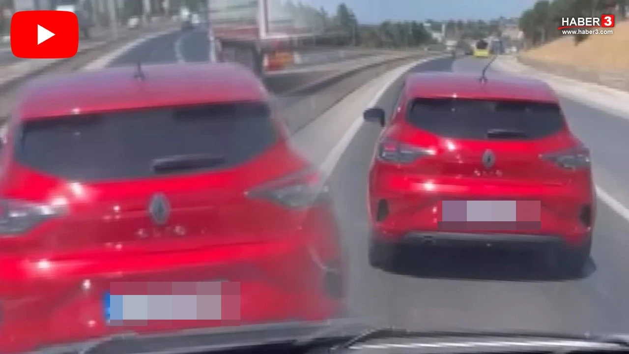 Silivri'de ambulansa yol vermeyen trafik magandası ambulans kamerasında!