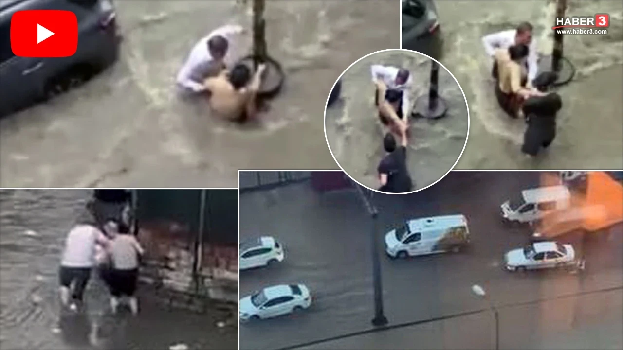İstanbul'da sağanak yağış hayatı felç etti: Sulara kapılan kadın son anda kurtarıldı