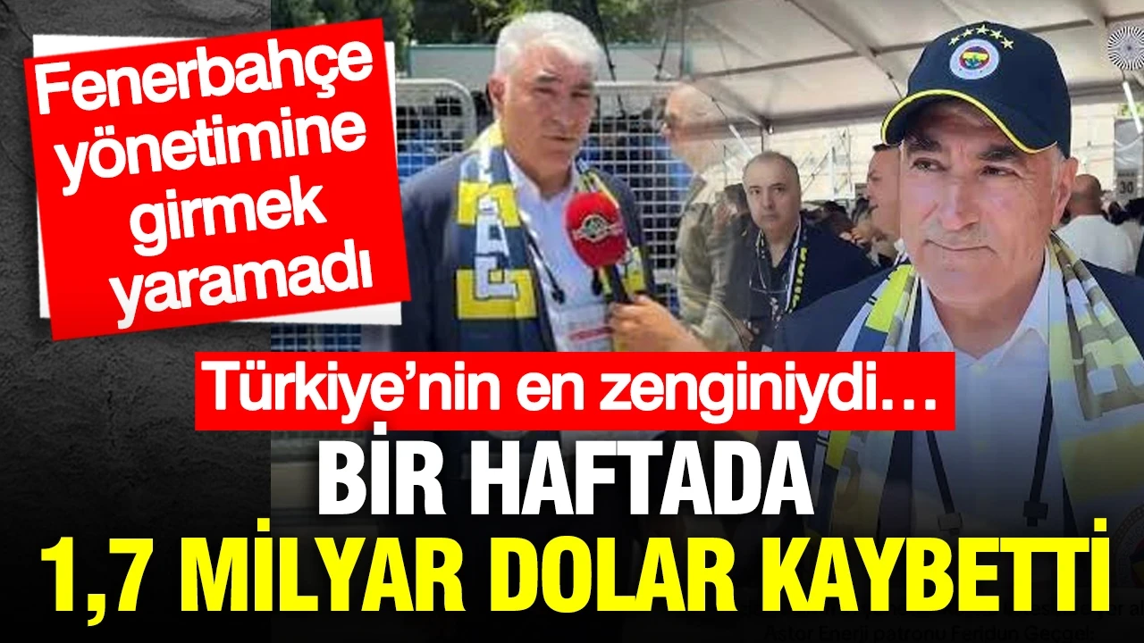 Fenerbahçe yönetimine girdikten bir hafta sonra 1,7 milyar dolar kaybetti