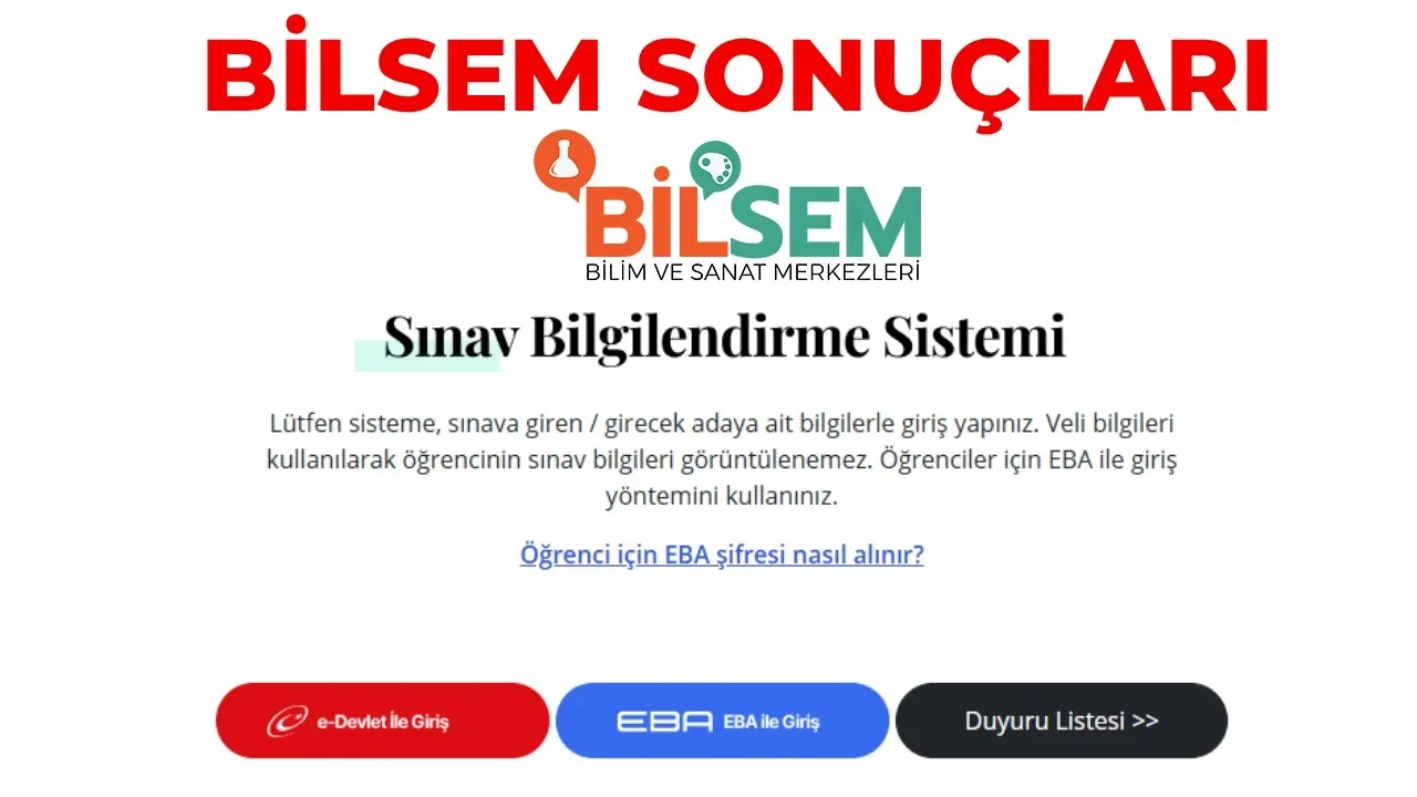 BİLSEM sonuçları sorgulama ekranı 2026! BİLSEM sonuçları açıklandı mı, ne zaman açıklanacak?