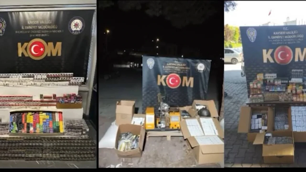 250 bin makaron, 20 bin paket sigara... Kayseri'de dev operasyon