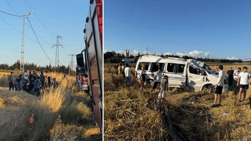 Silivri'de devrilen yolcu minibüsündeki iki kişi öldü 10 kişi yaralandı