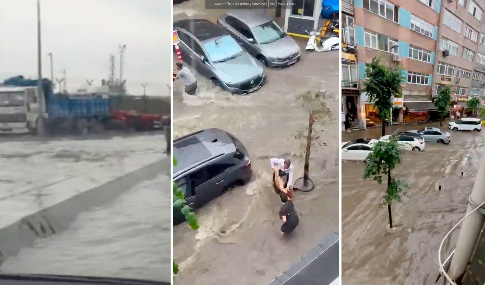 Sağanak İstanbul'u vurdu: Beşiktaş sular altında, Harem'de kara ile deniz birleşti