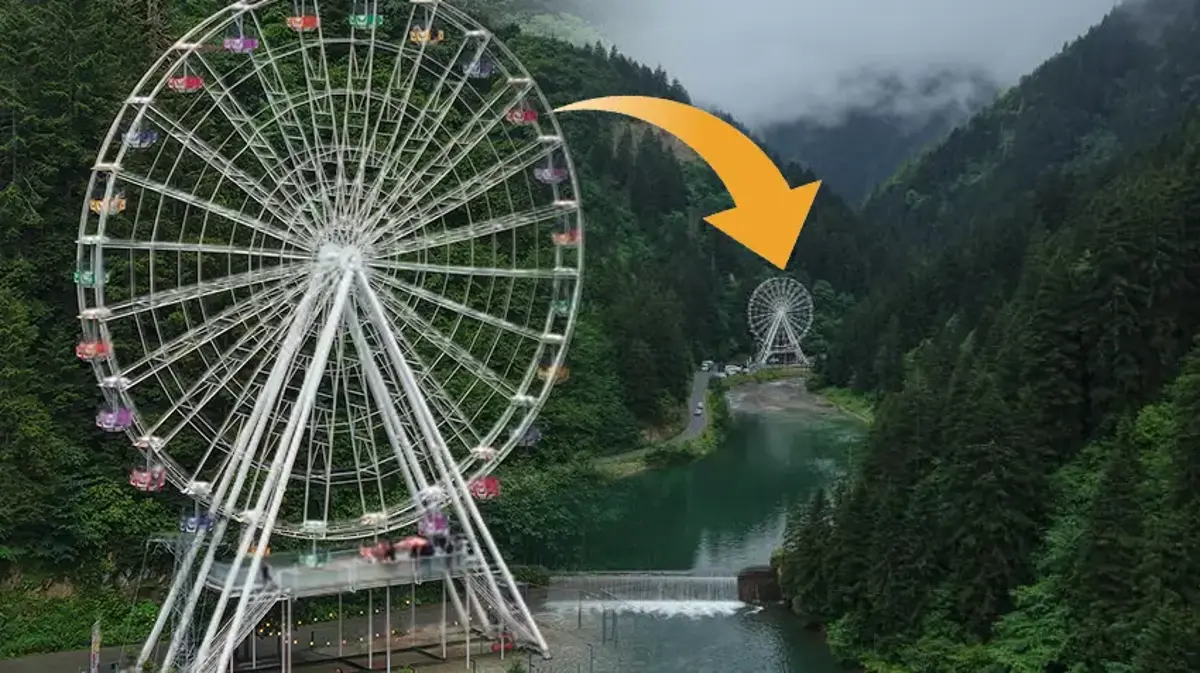 Trabzon'da vadinin içine kuruldu! Görenler yapay zeka sanıyor, turistler akın akın gidiyor