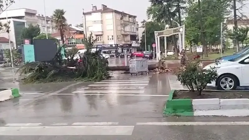 Bursa’da sağanak ve dolu etkili oldu