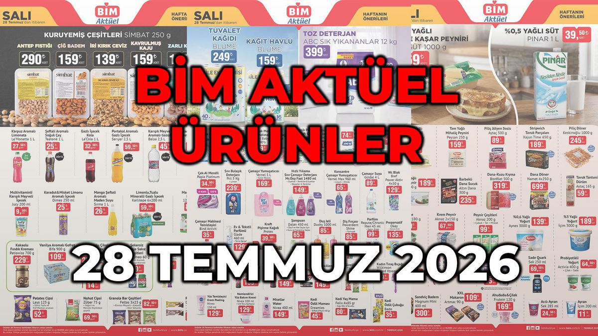 BİM Aktüel 28 Temmuz 2026! BİM aktüel ürünler kataloğu bu hafta indirimdekiler neler?