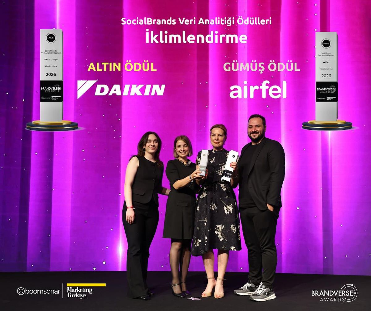 İklimlendirme sektörünün zirvesi Daikin, Brandverse Awards'tan çifte ödülle döndü