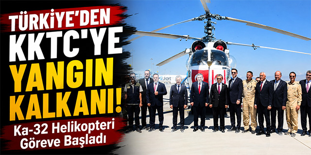 Türkiye'den KKTC'ye yangın söndürme helikopteri teslim edildi