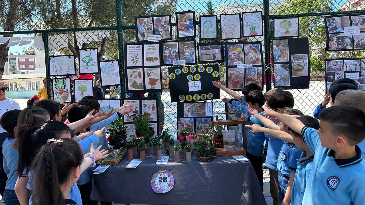 Minik ellerden büyük emek: Zeytinin yolculuğu sergiye taşındı