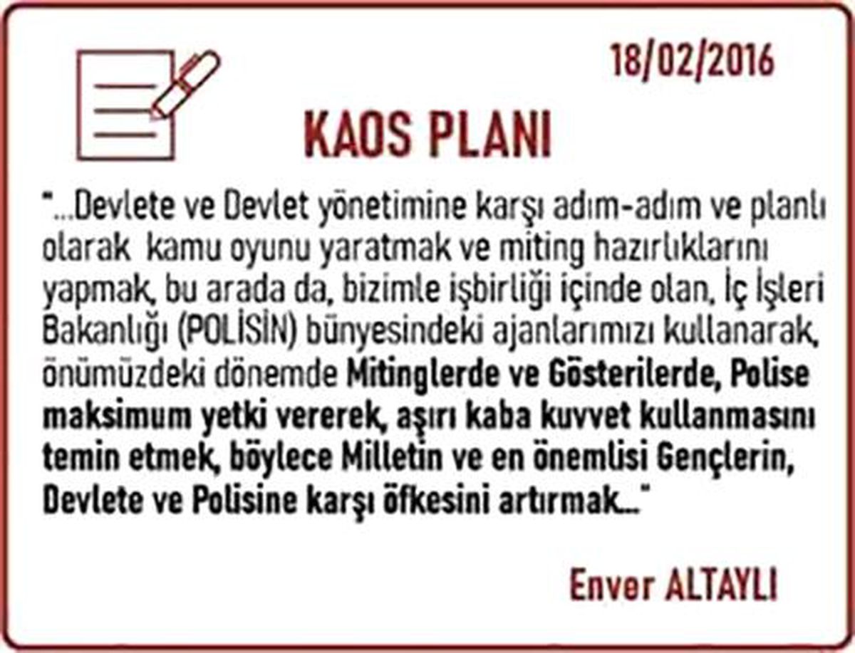 FETÖ'nün kontrollü darbe B planı ve Enver Altaylı detayı