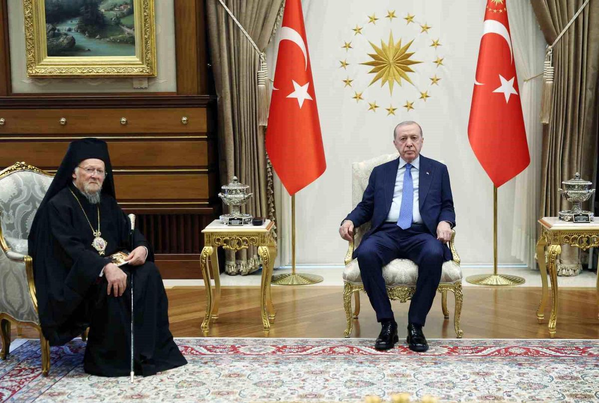 Erdoğan, Fener Patriği Bartholomeos'u kabul etti