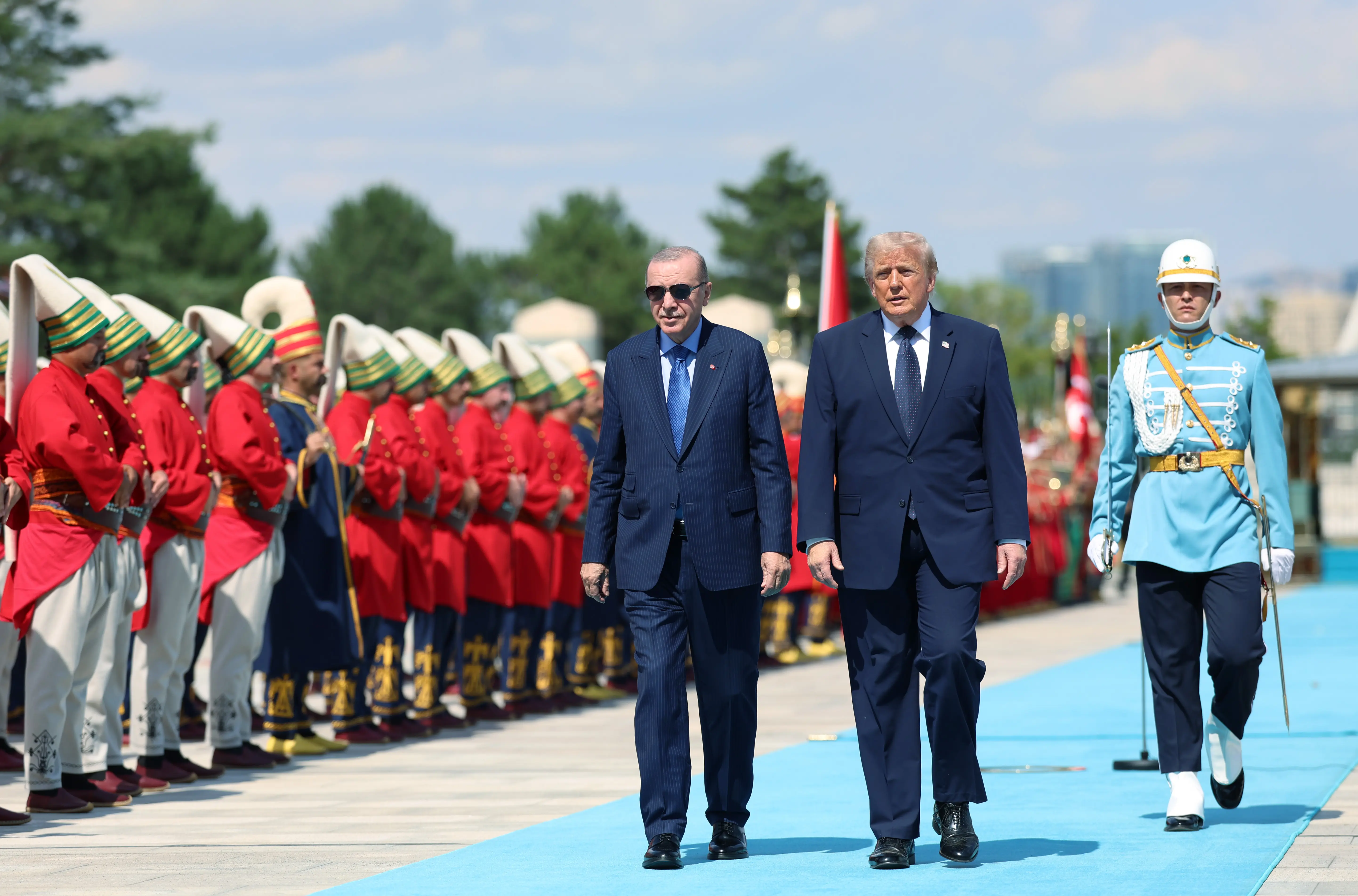 ABD Başkanı Trump'a A+ tipi resmi törenle karşılama! Tarihi Osmanlı Birliği detayı dikkat çekti