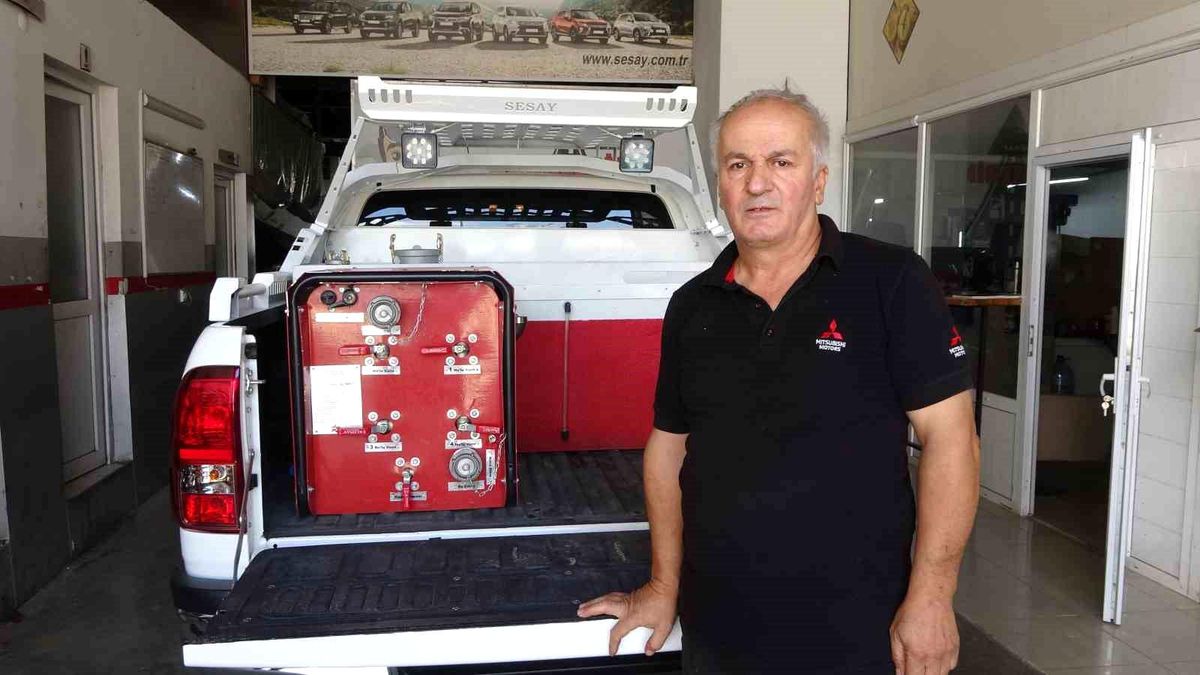 Büyük yangından etkilenen oto tamircisi orman yangınlarına hızlı müdahale aracı geliştirdi