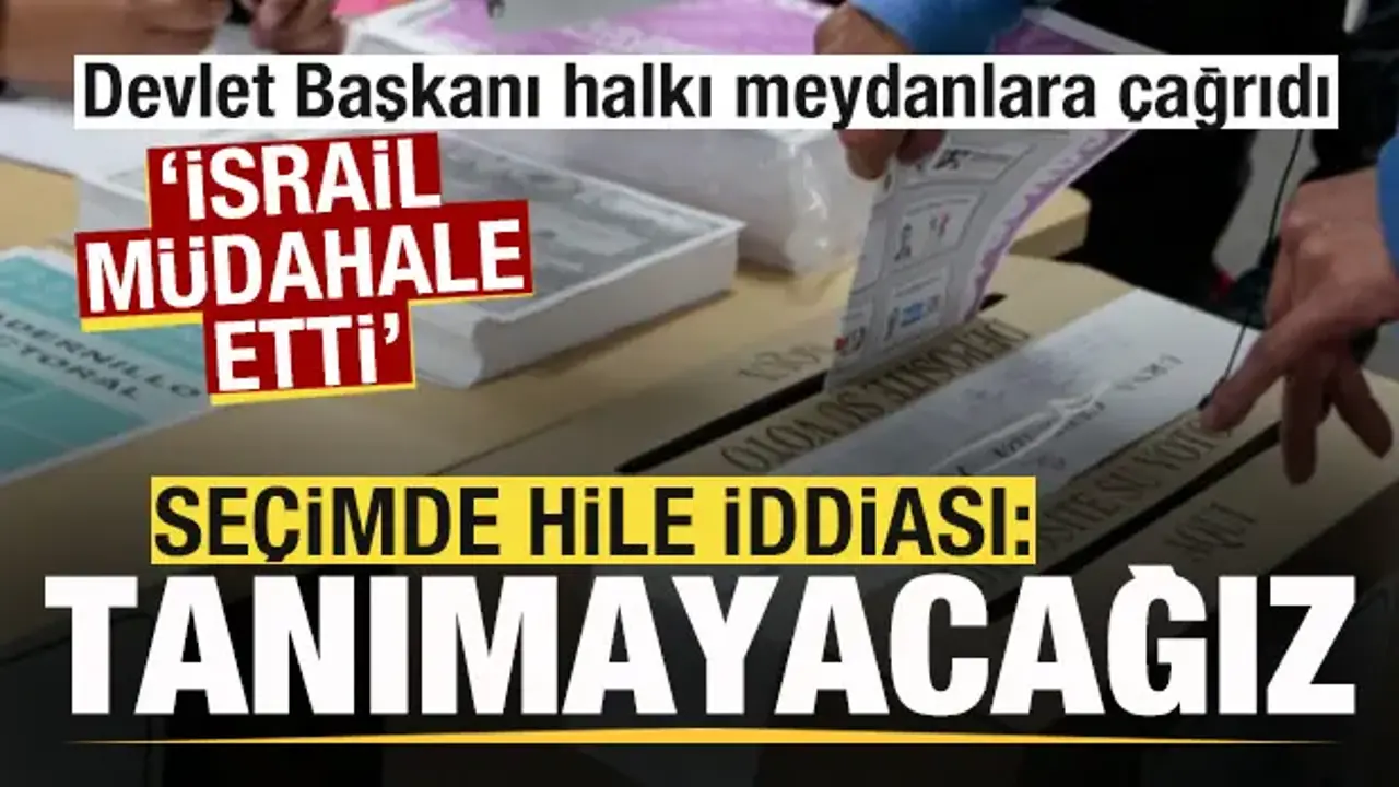 Seçim krizi büyüyor! İsrail müdahalesi iddiası! Devlet başkanı halkı meydanlara çağırdı