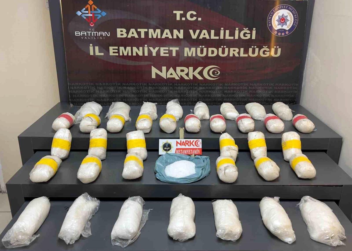 Batman'da uyuşturucu operasyonu: 19 kilo metamfetamin ele geçirildi
